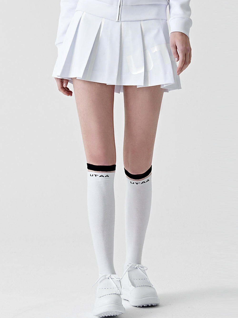 UTAA ウェルディングバウンスロゴフレアスカート ホワイト
