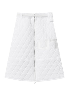 ユタ ロゴキルティングベルトロングスカート