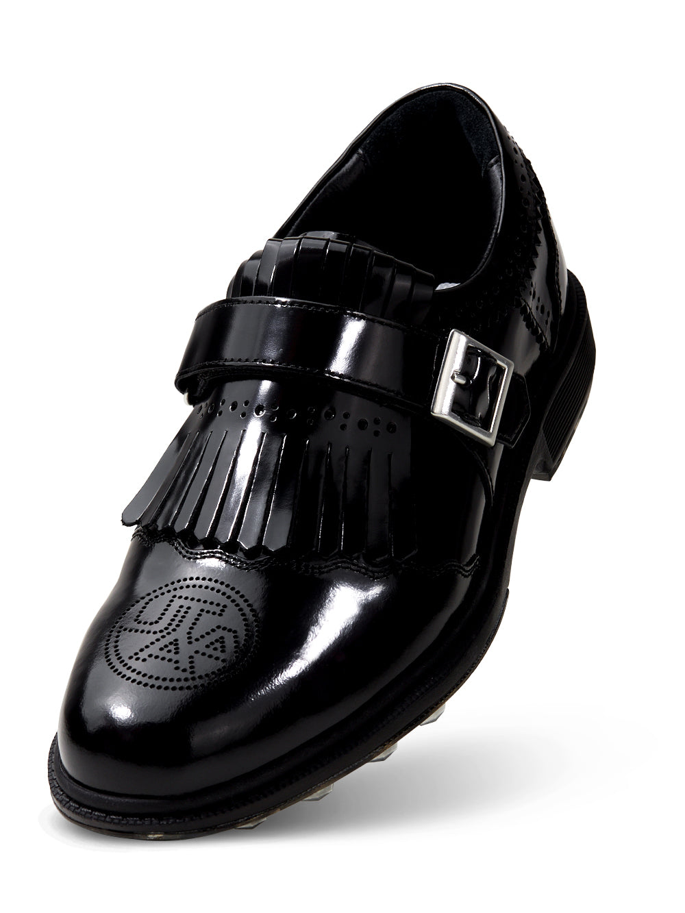 ユタ エナメルダービーパンチングゴルドスニーカー (女性用)