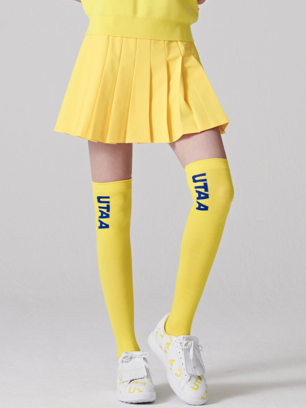 UTAA ロゴKneeソックス イエロー : Women's