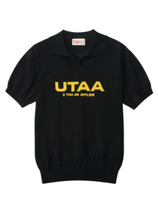 UTAA PuttロゴニットPKTシャツ ブラック : Women's