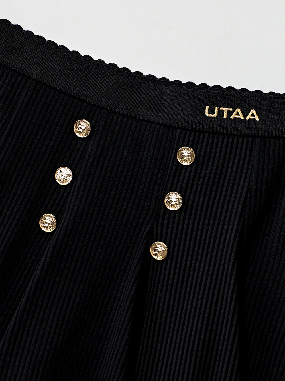 ユタ ドゥカットピンキングフレアスカート