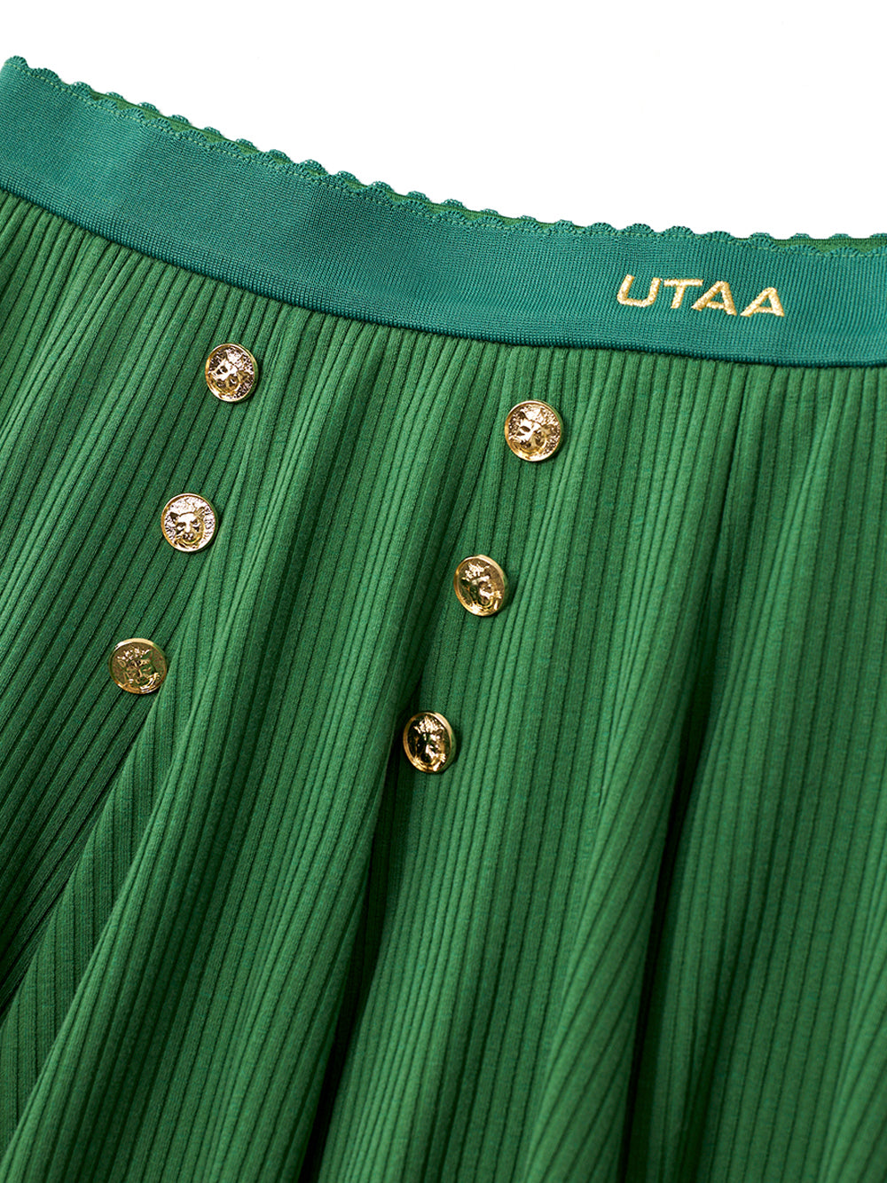 ユタ ドゥカットピンキングフレアスカート