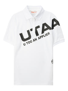 UTAA ロゴバウンスPKTシャツ ホワイト : Men's