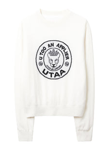 パンサーエンブレム ニットプルオーバー : Women's（アイボリー）