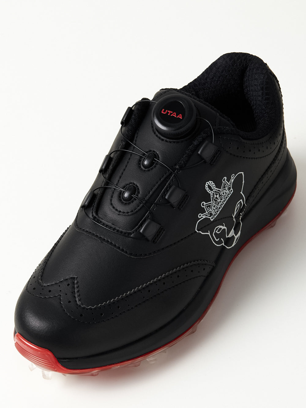 UTAA パンサーボアバックルスパイクGolfシューズ ブラック : Women's