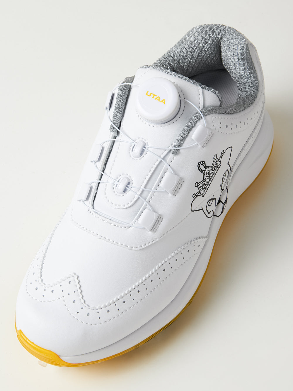 UTAA パンサーボアバックルスパイクGolfシューズ ホワイト : Women's