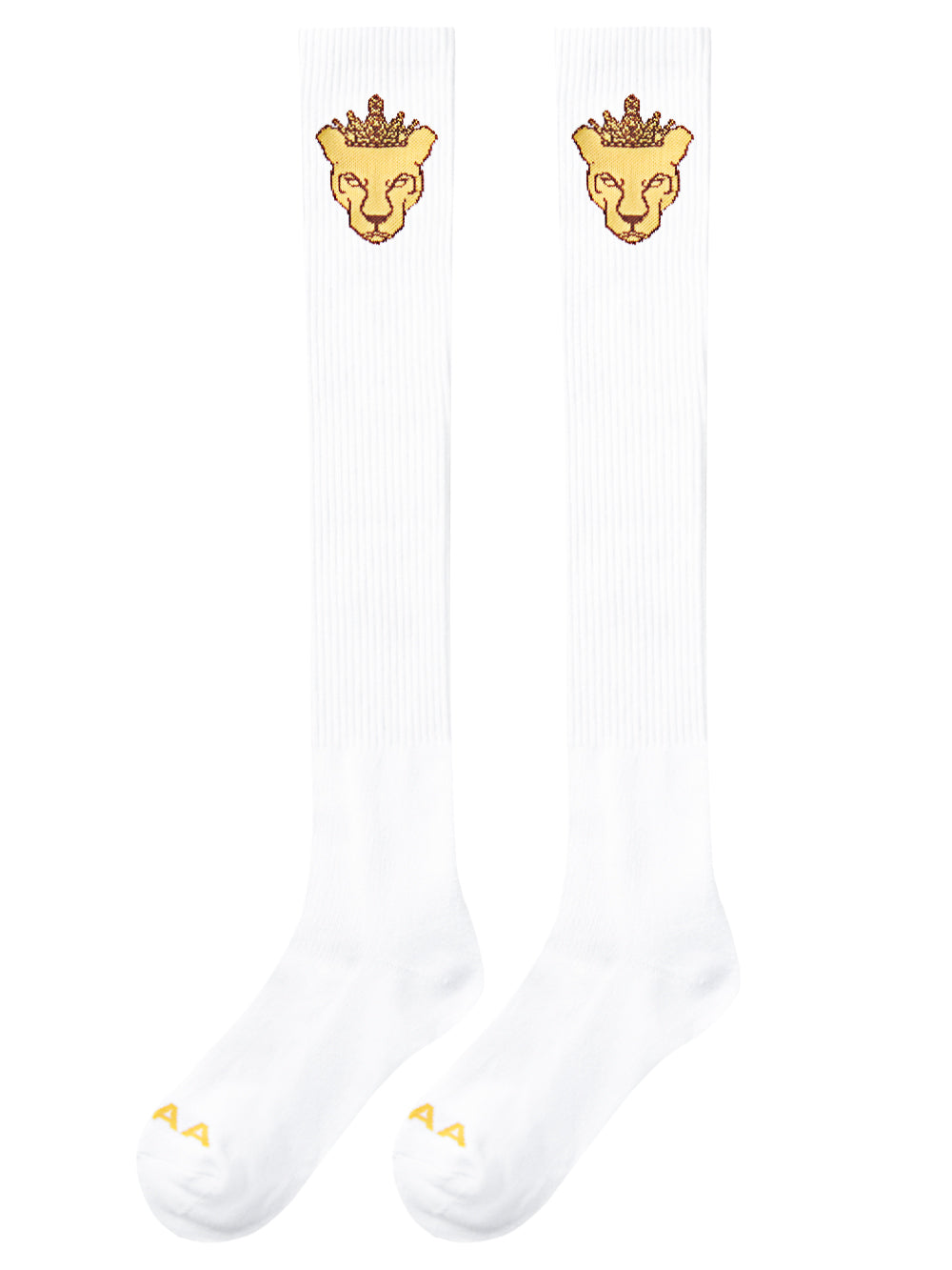 UTAA クラウンパンサーベーシックKneeソックス ホワイト : Women's