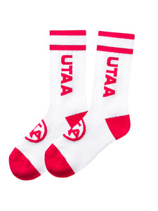 UTAA Headロゴループベーシックソックス ピンク : Women's