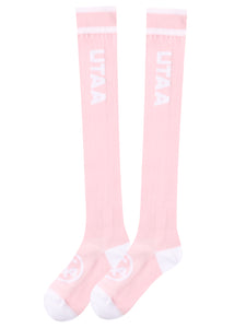 UTAA ヘッドロゴループストレッチニーソックス ライトピンク : Women's