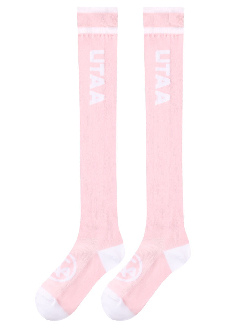 UTAA ヘッドロゴループストレッチニーソックス ライトピンク : Women's
