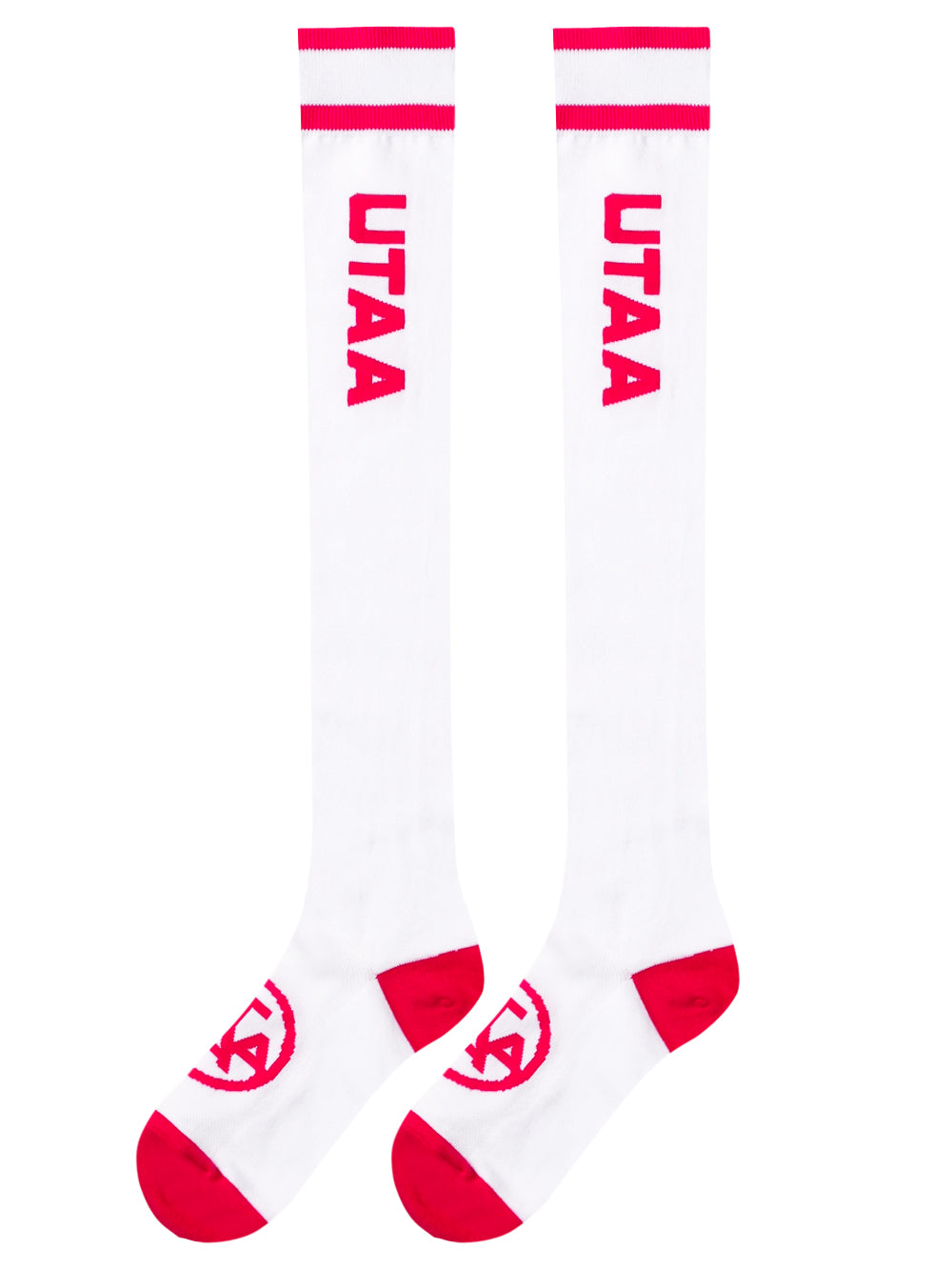 UTAA ヘッドロゴループストレッチニーソックス ピンク : Women's