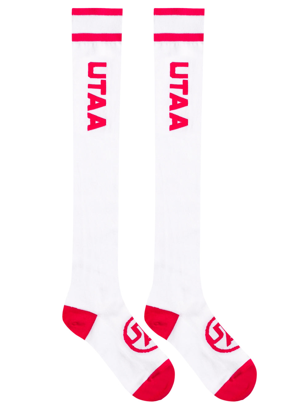 UTAA ヘッドロゴループストレッチニーソックス ピンク : Women's