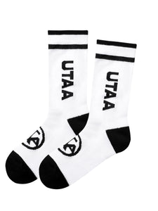 UTAA Headロゴループベーシックソックス ホワイト : Men's