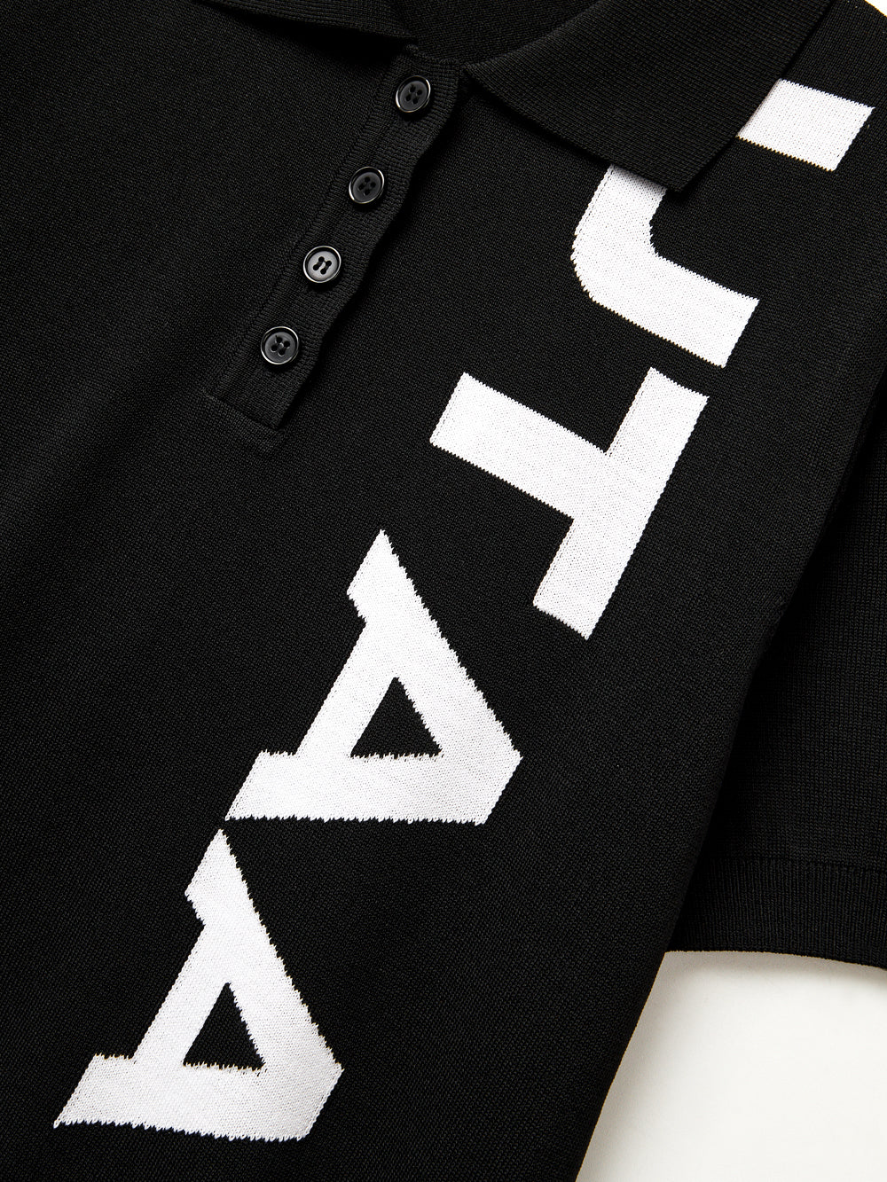 UTAA アーケードボルドロゴPKニット ブラック : Women's