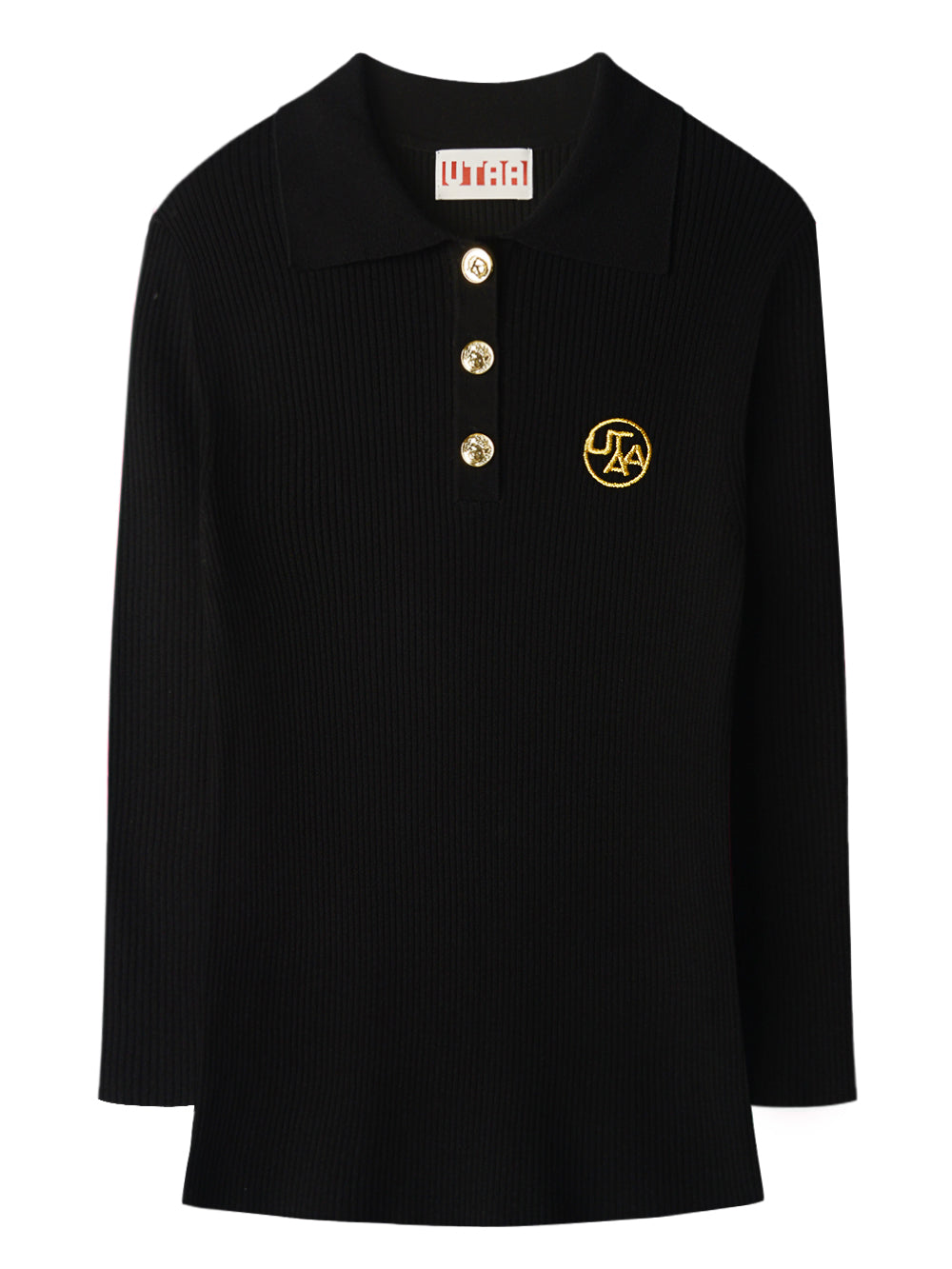 UTAA ゴールドシンボルPKシャツ ブラック : Women's