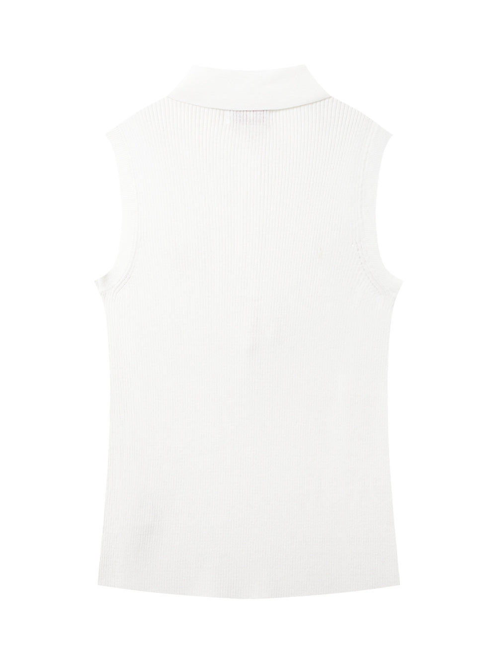 UTAA ドュカットゴールドシンボルニットスリーブネス ホワイト : Women's
