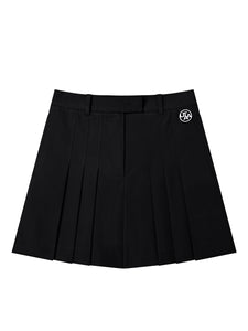 UTAA アイディールハーフプリーツスカートパンツ ブラック