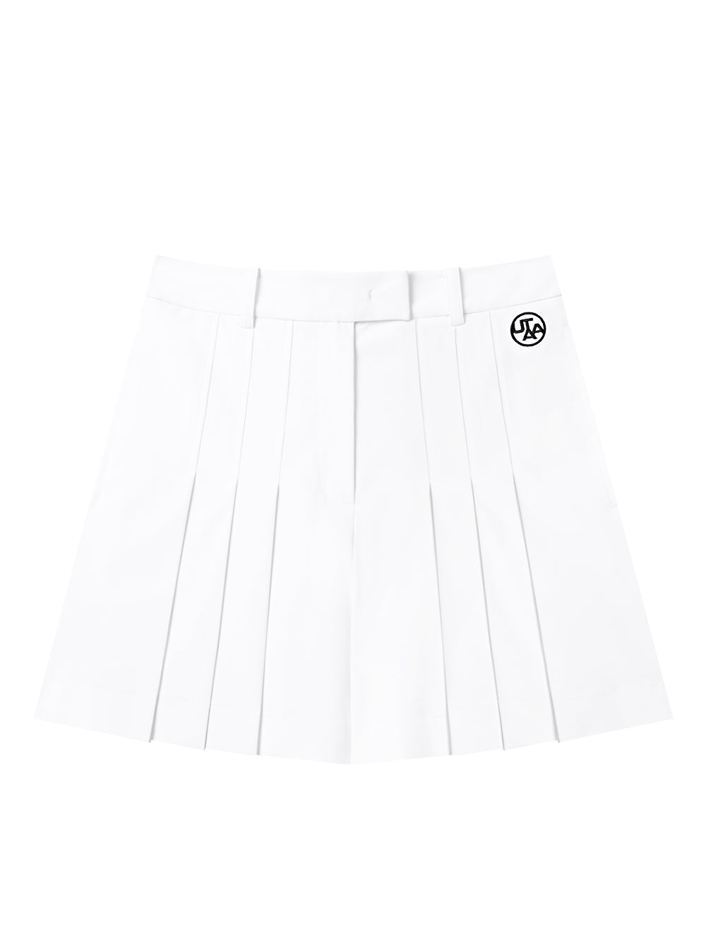 UTAA アイディールハーフプリーツスカートパンツ ホワイト
