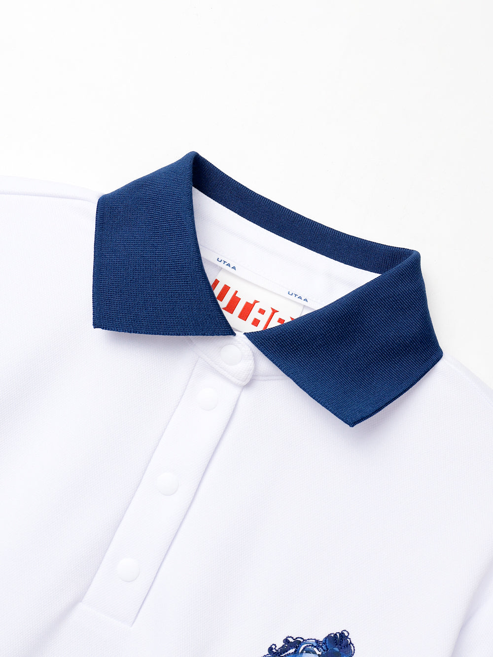 UTAA シークエンスバロックグラフィックPKシャツ ブルー : Women's