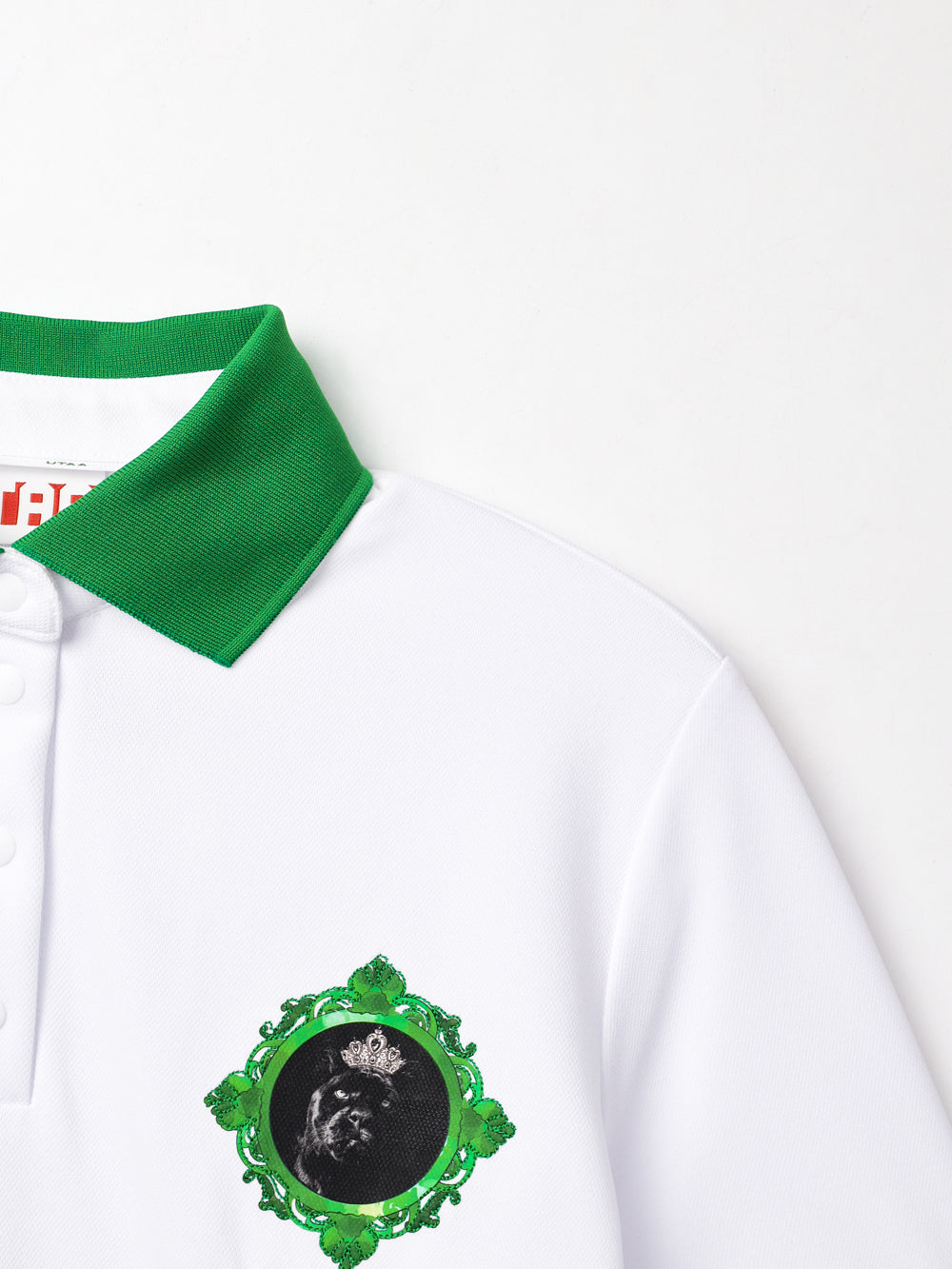 UTAA シークエンスバロックグラフィックPKシャツ グリーン : Women's