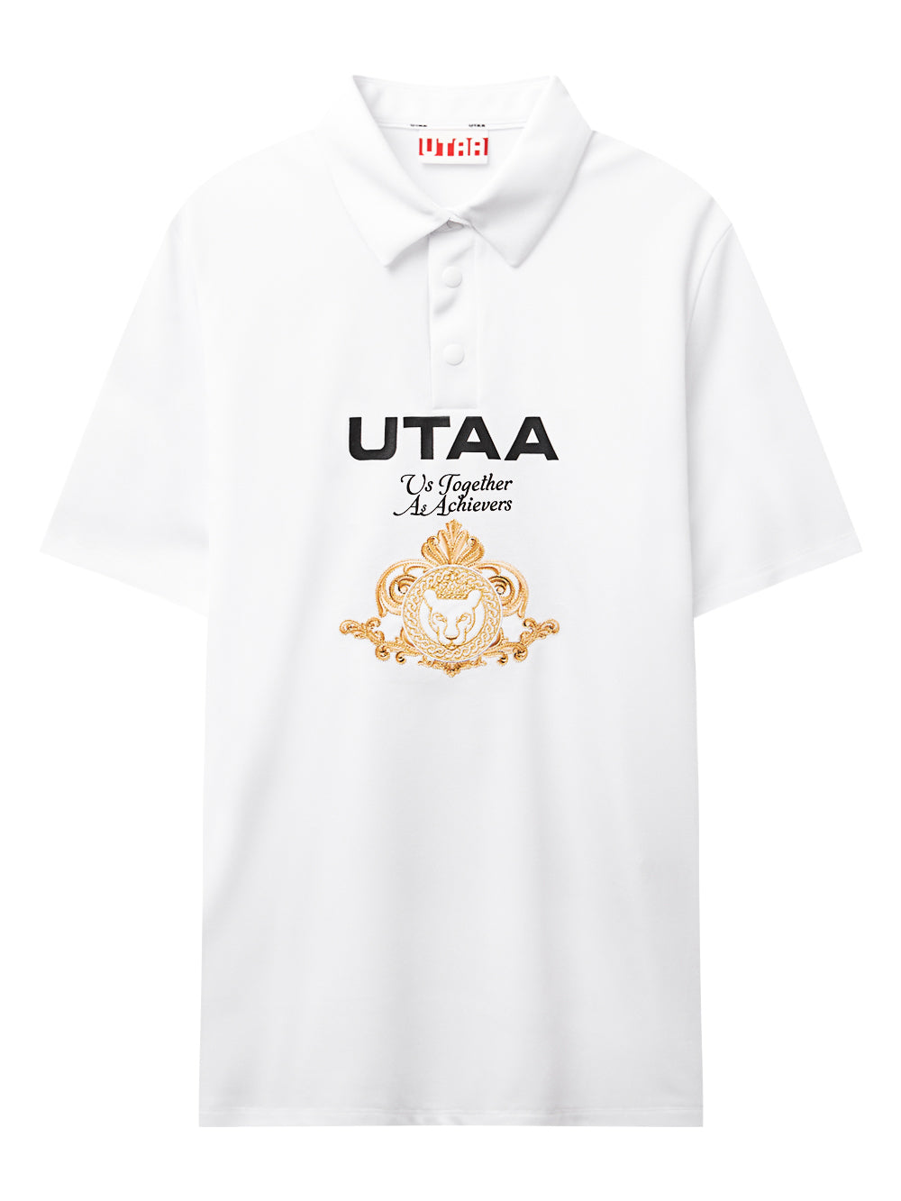 UTAA ゴールデンクラウンリングパンサーステイトPKシャツ ホワイト : Men's