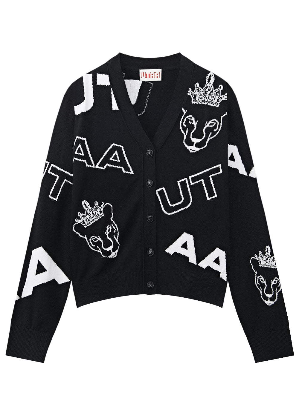 UTAA パンサーロゴミックスSplashニットカーディガン : Women's