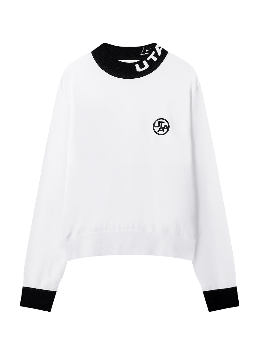 UTAA ロゴラウンドタートルネックニット ホワイト : Women's