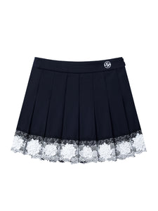 UTAA ノートルダムフローラルレースプリーツスカート