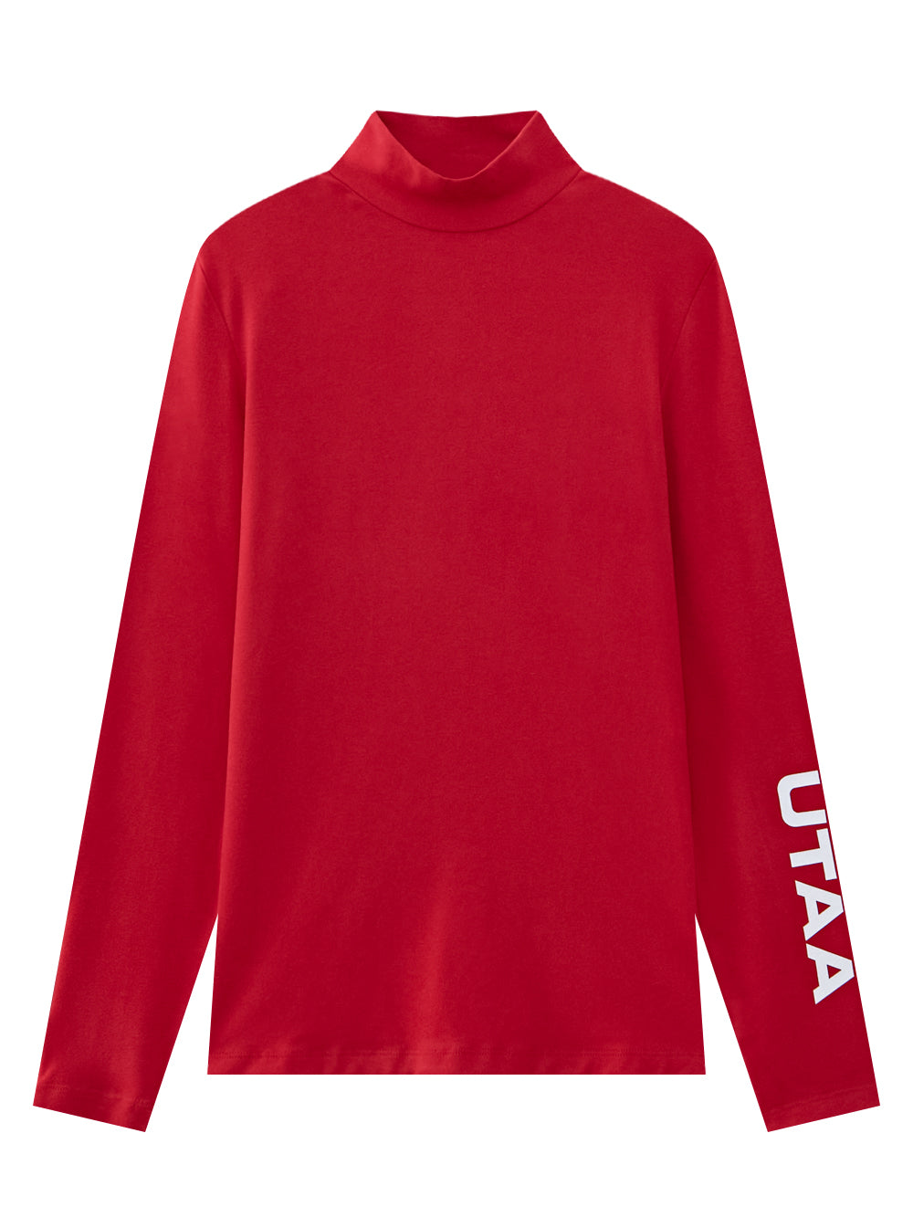 UTAA スライドバルクロゴタートルネックスリーブ レッド : Women's