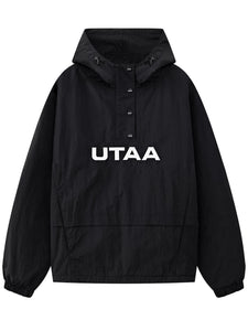 UTAA リングパンサーパディングハーフウィンドブレーカー ブラック : Women's