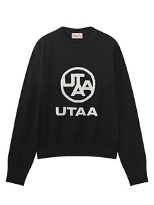 UTAA Chenilleビッグエンブレムニットプルオーバー ブラック : Women's