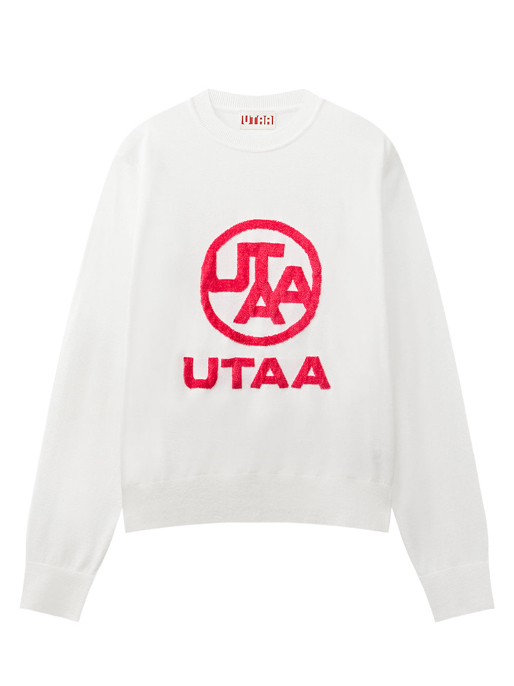 UTAA Chenilleビッグエンブレムニットプルオーバー ホワイト : Women's