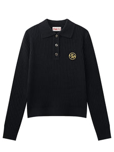 UTAA ギルトSealingAdelクラシックPKニット ブラック : Women's