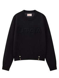 UTAA アイシングカラーエンボスニットプルオーバー (女性用) ブラック