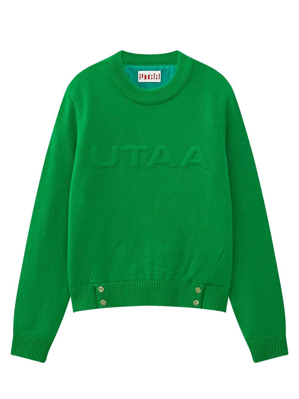 UTAA アイシングカラーエンボスニットプルオーバー (女性用) グリーン