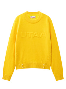 UTAA アイシングカラーエンボスニットプルオーバー (女性用) イエロー
