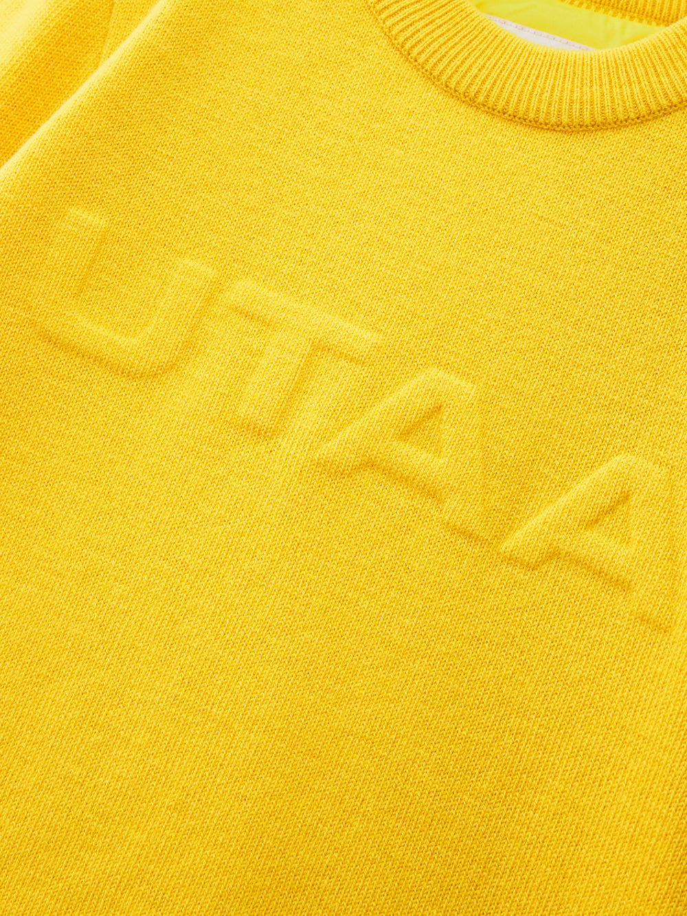 UTAA アイシングカラーエンボスニットプルオーバー (女性用) イエロー