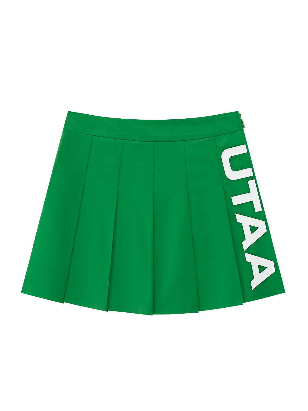 UTAA スライドバルクロゴプリーツスカート グリーン