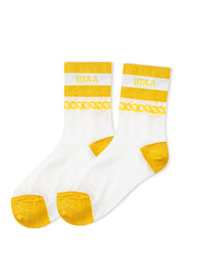 UTAA ScudoGlintロゴメッシュソックス ゴールド : Women's
