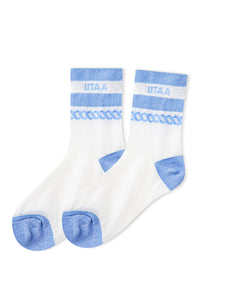 UTAA ScudoGlintロゴメッシュソックス スカイブルー : Women's