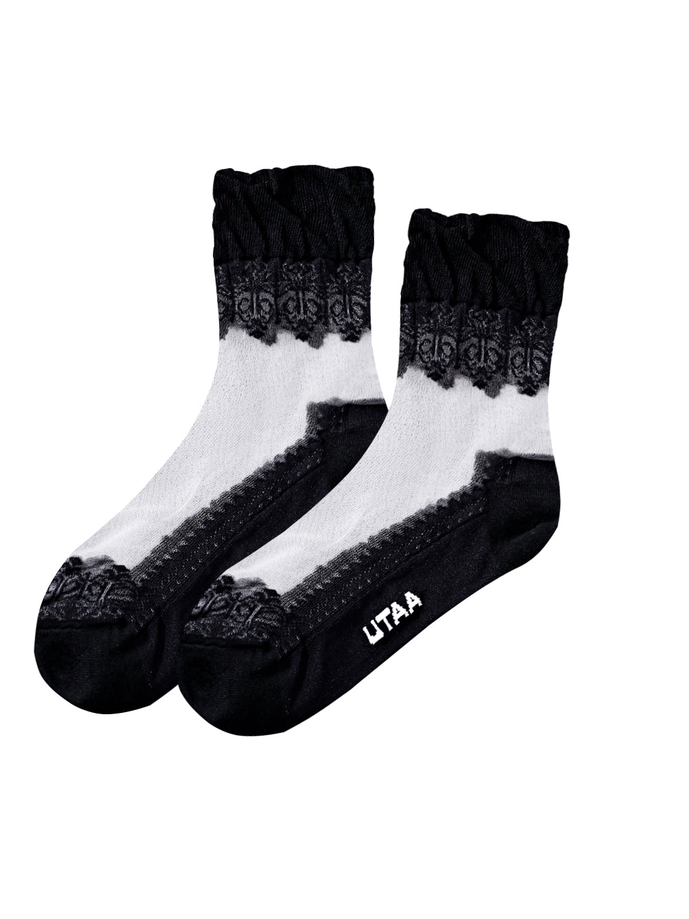 UTAA Wrinkleレースカラーメッシュソックス : Women's