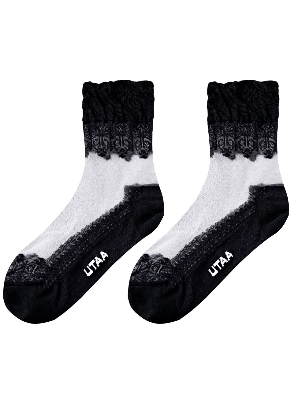 UTAA Wrinkleレースカラーメッシュソックス : Women's