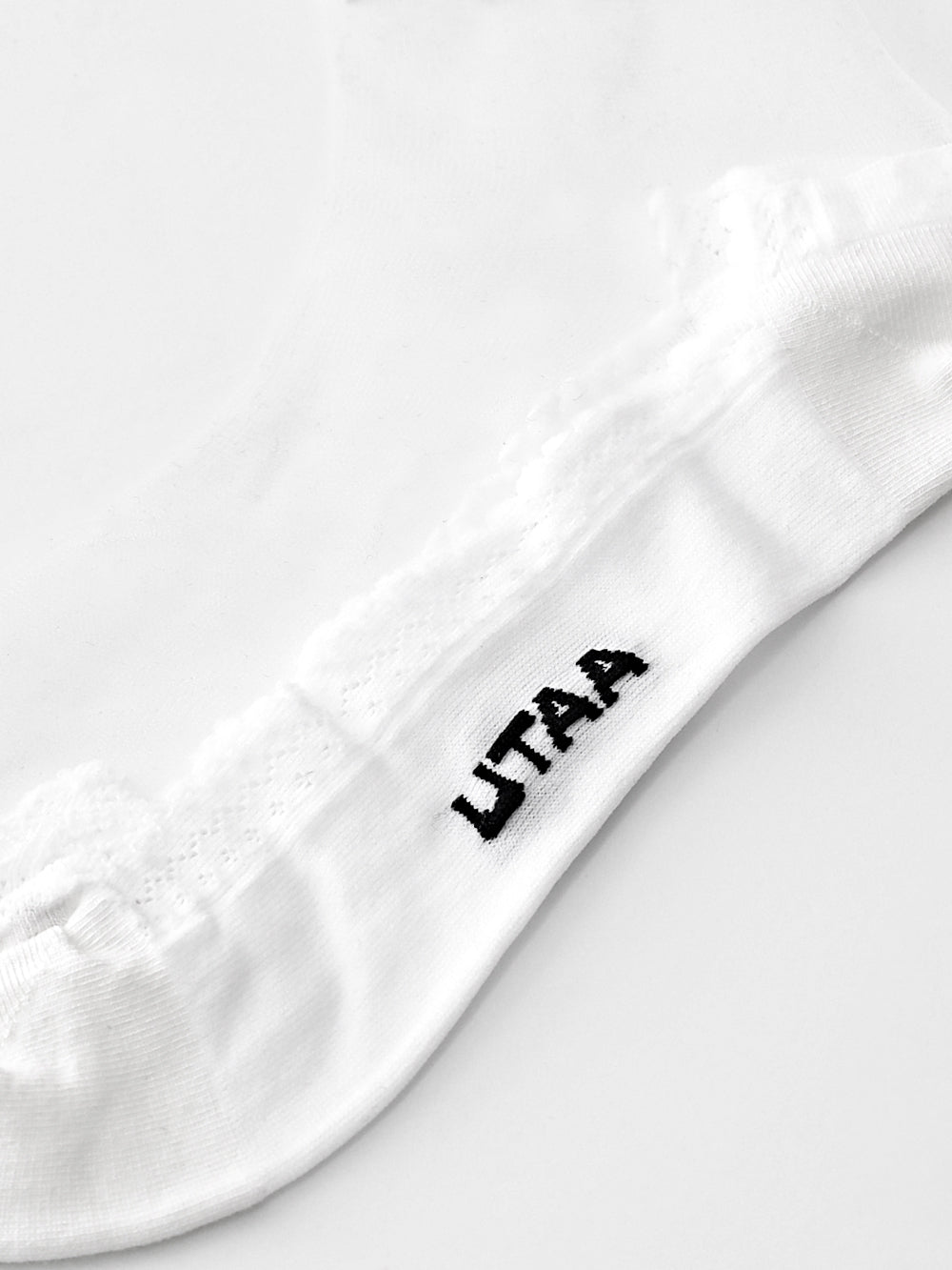 UTAA Wrinkleレースカラーメッシュソックス ホワイト : Women's