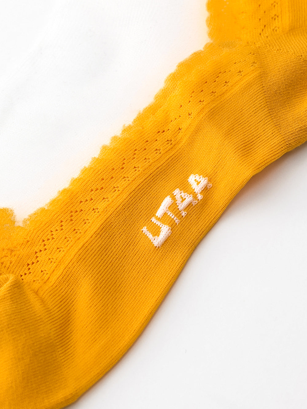 UTAA Wrinkleレースカラーメッシュソックス イエロー : Women's