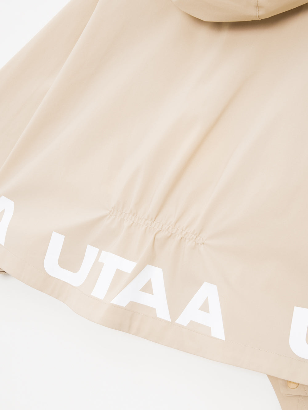 UTAA ボールドロゴHoodiePonchoRaincoat ベージュ : Women's