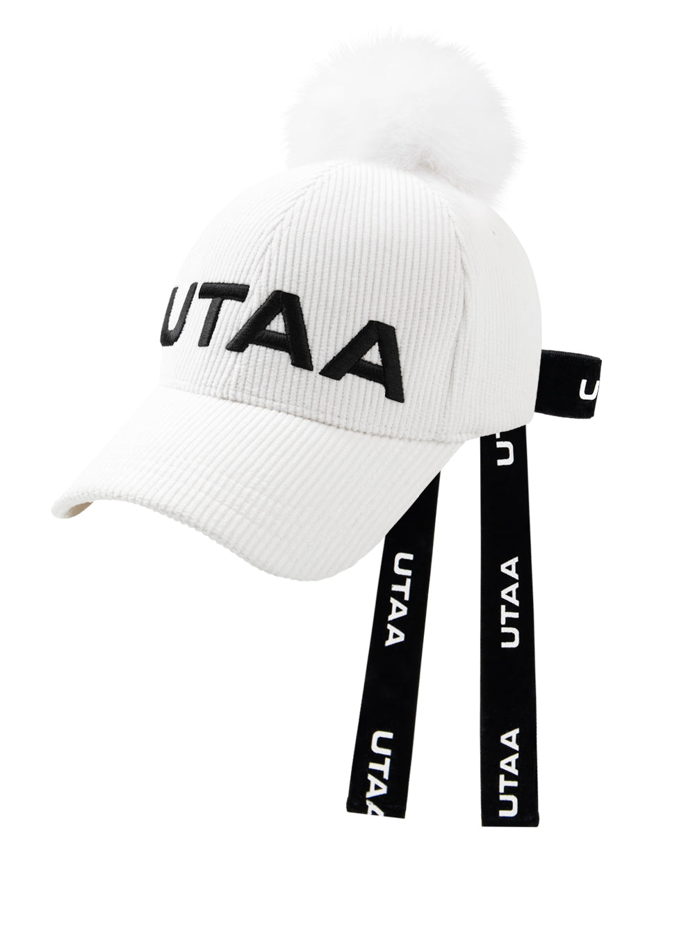 UTAA MellowCorduroyファーBallキャップ ホワイト : Women's