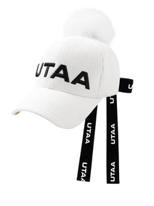 UTAA MellowCorduroyファーBallキャップ ホワイト : Women's