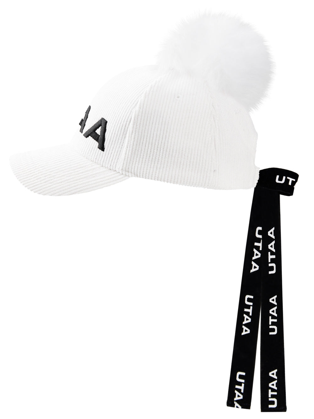 UTAA MellowCorduroyファーBallキャップ ホワイト : Women's