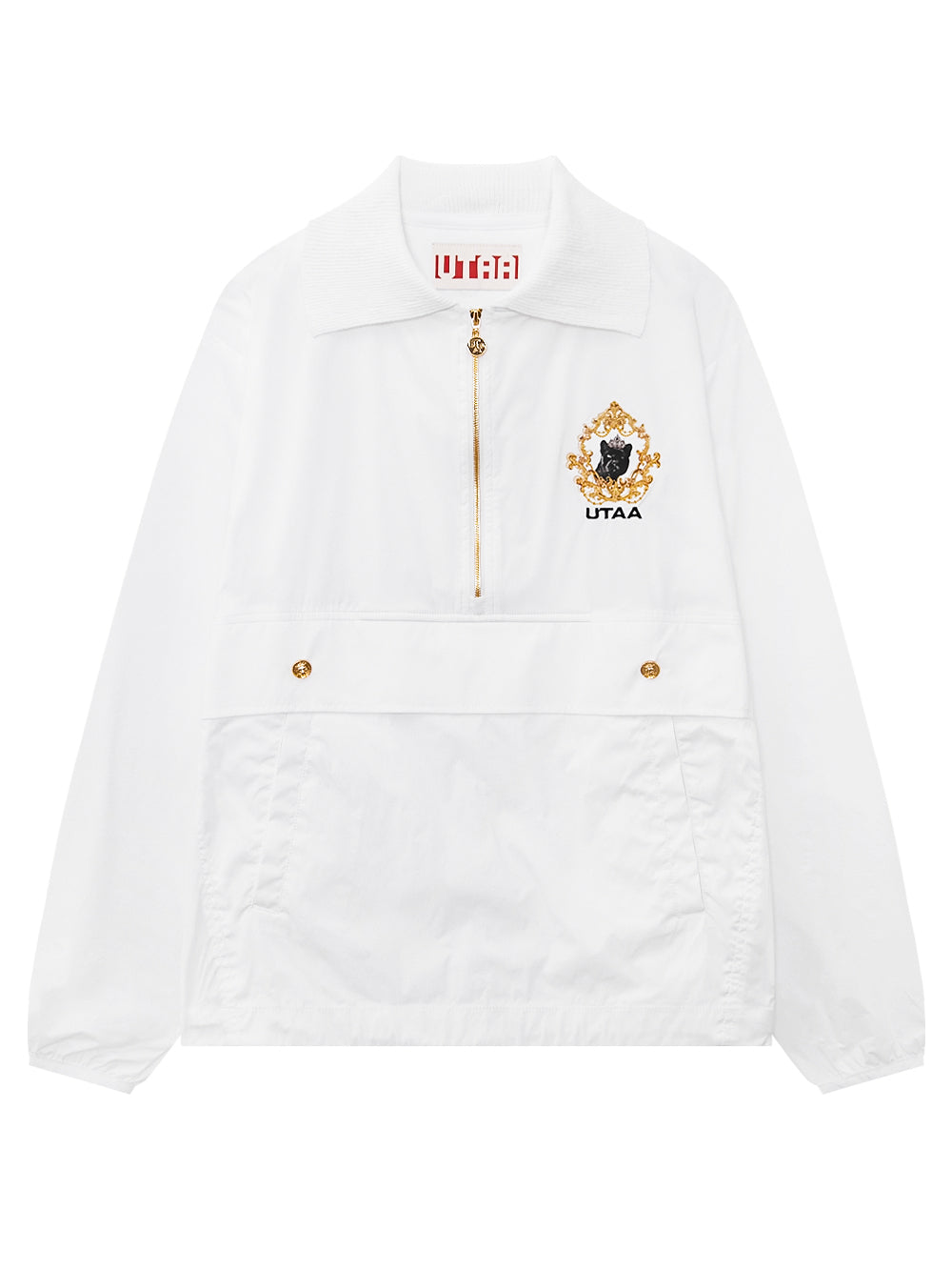 UTAA クラウンパンサーKingdomハーフZip-upジャンパー ホワイト : Women's